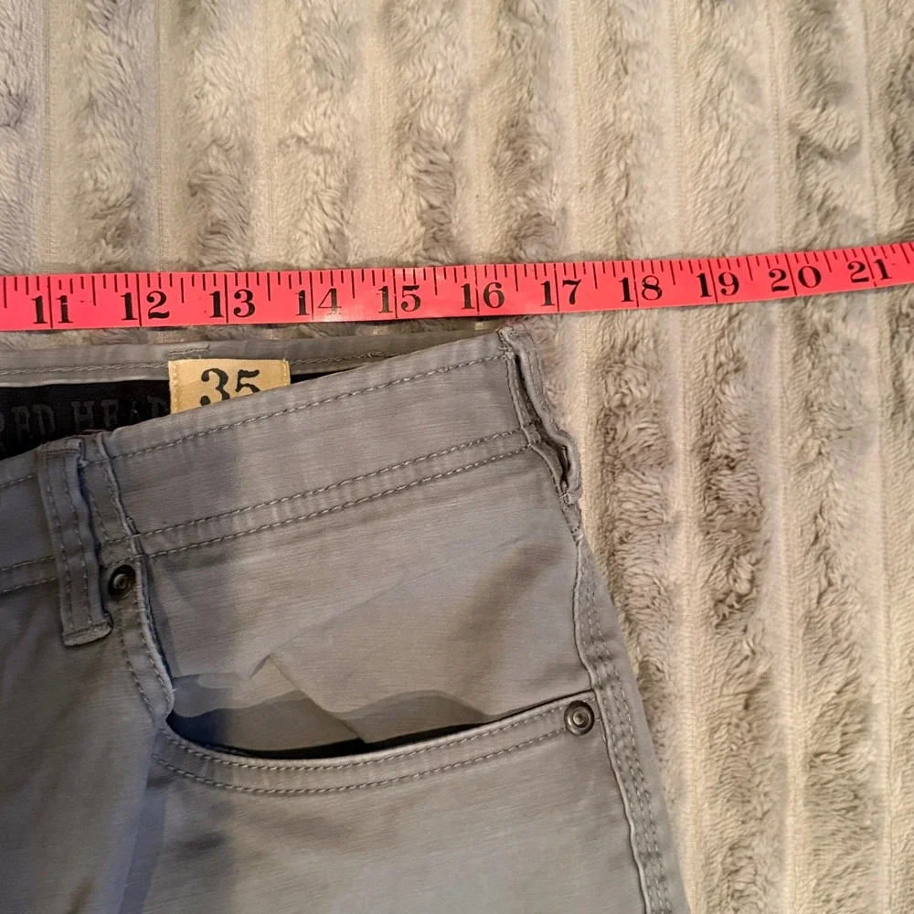 Red Head Brand Co Mens Gray Utility Work Pants Reinforced Knee 35x30